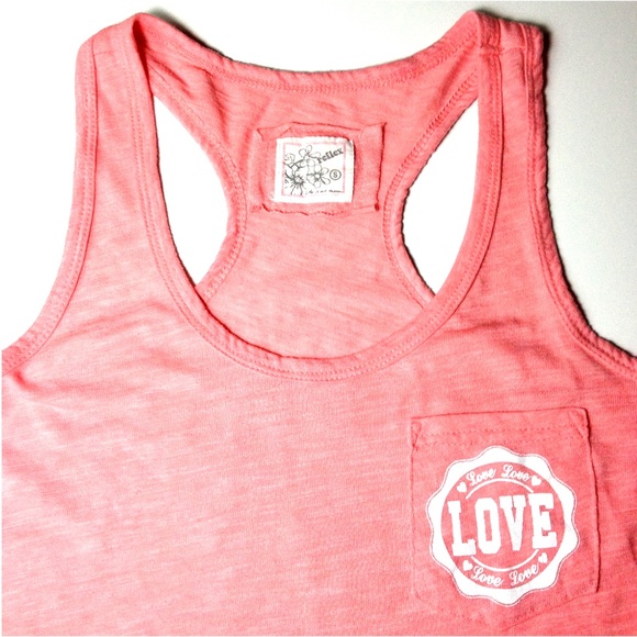 Reflex Tops - *3/$25* Light Pink Love LOVE Love Racerback Tank